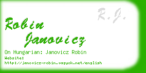 robin janovicz business card